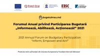 Forumul Anual privind Participarea Bugetară „Informează, Abilitează, Acționează!”  2021